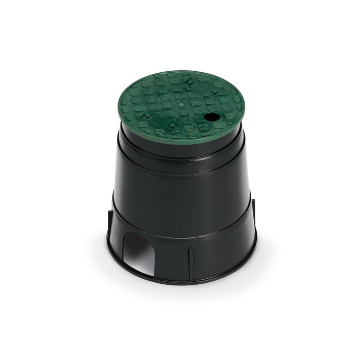 Registro circular 6 in. cuerpo negro y tapa verde