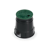 Registro circular 6 in. cuerpo negro y tapa verde