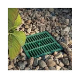 Rejilla cuadrada plana de 12 in., negro