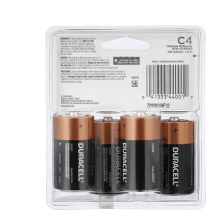 DURACELL - Pilas C alcalinas, baterías C de larga duración 1.5V, paquete  con 2 pilas